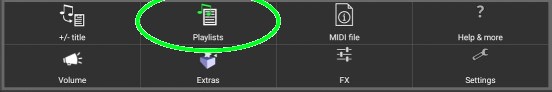 Playlist buttons
