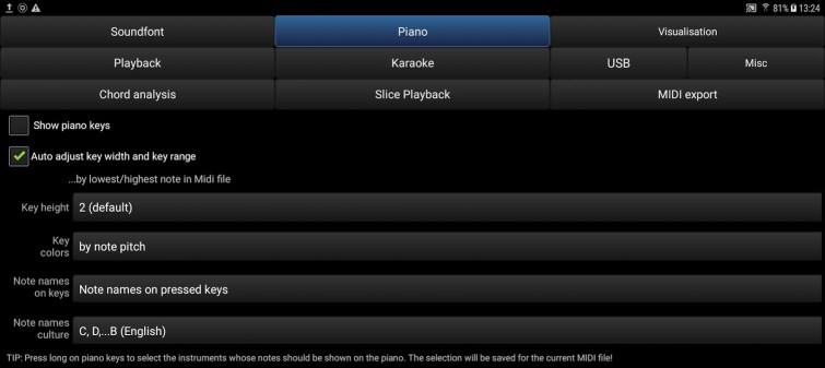 Piano mode
