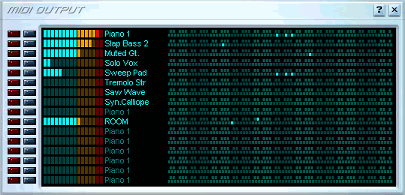 Midi-Output window